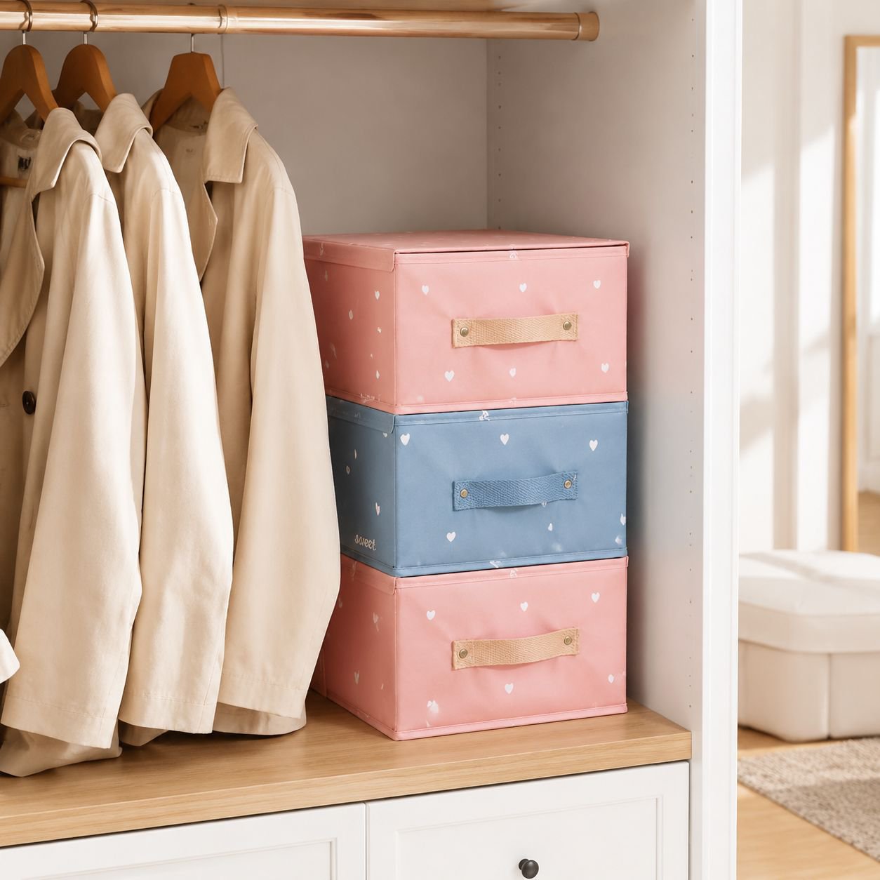 Multifunctional Fabric Wardrobe Drawer Storage Box