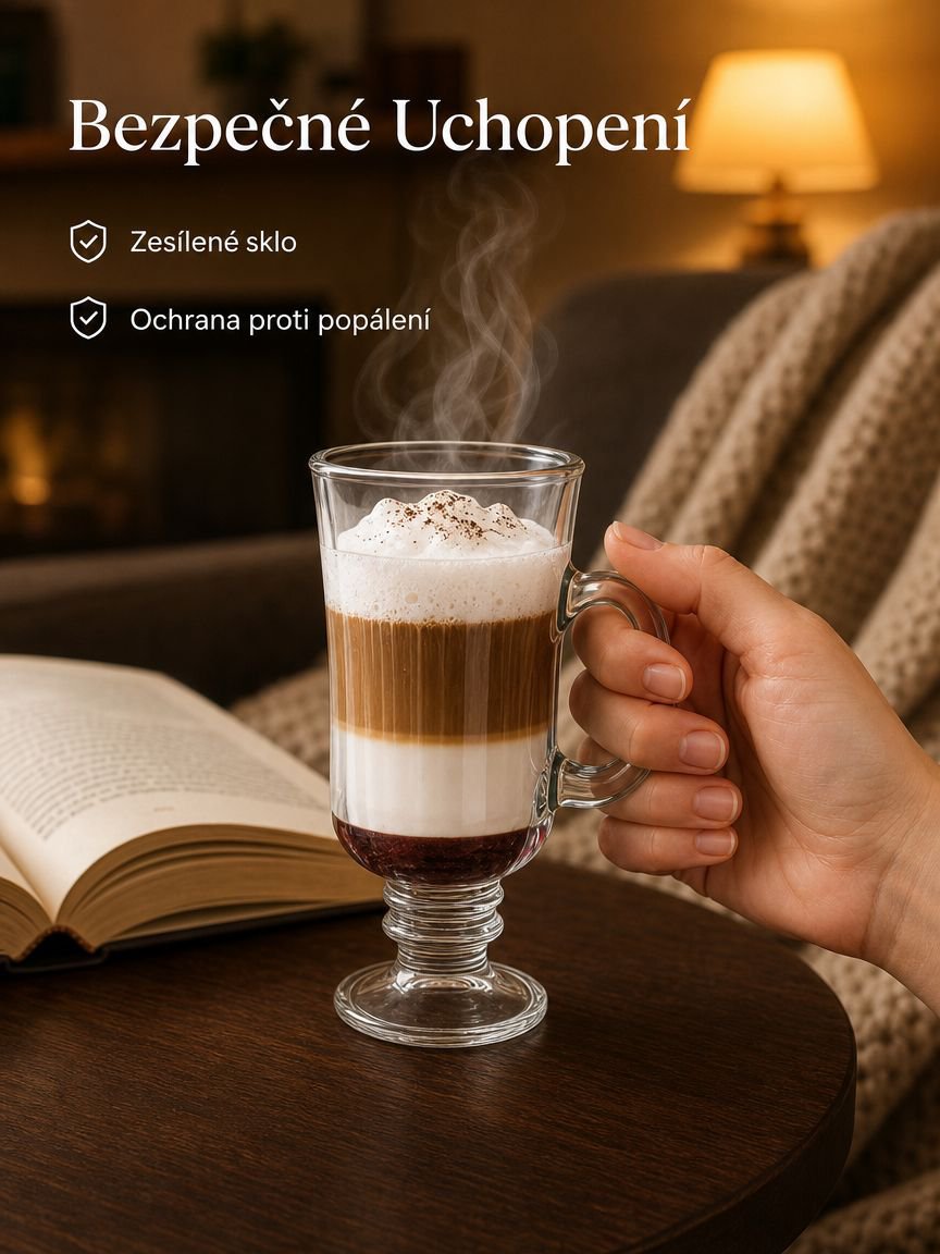 Zesílená tepelně odolná sklenice na nápoje