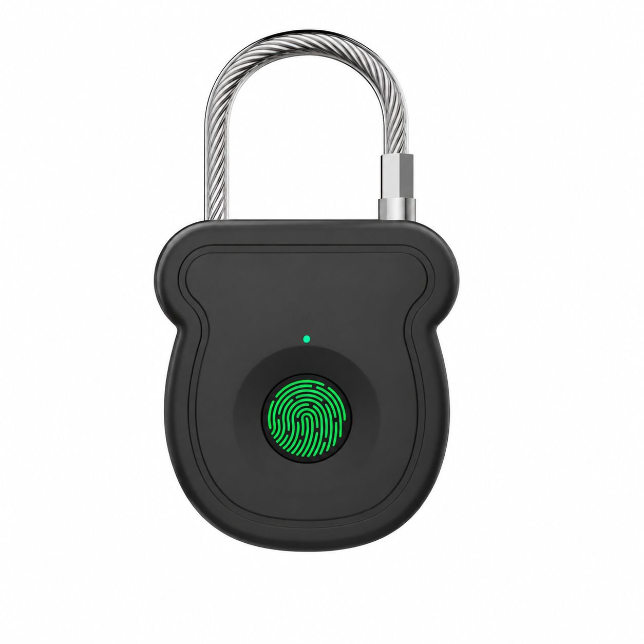 スマート指紋南京錠 アウトドア用荷物指紋ロック ステンレススチールドアキャビネット南京錠 金融バックパック指紋南京錠