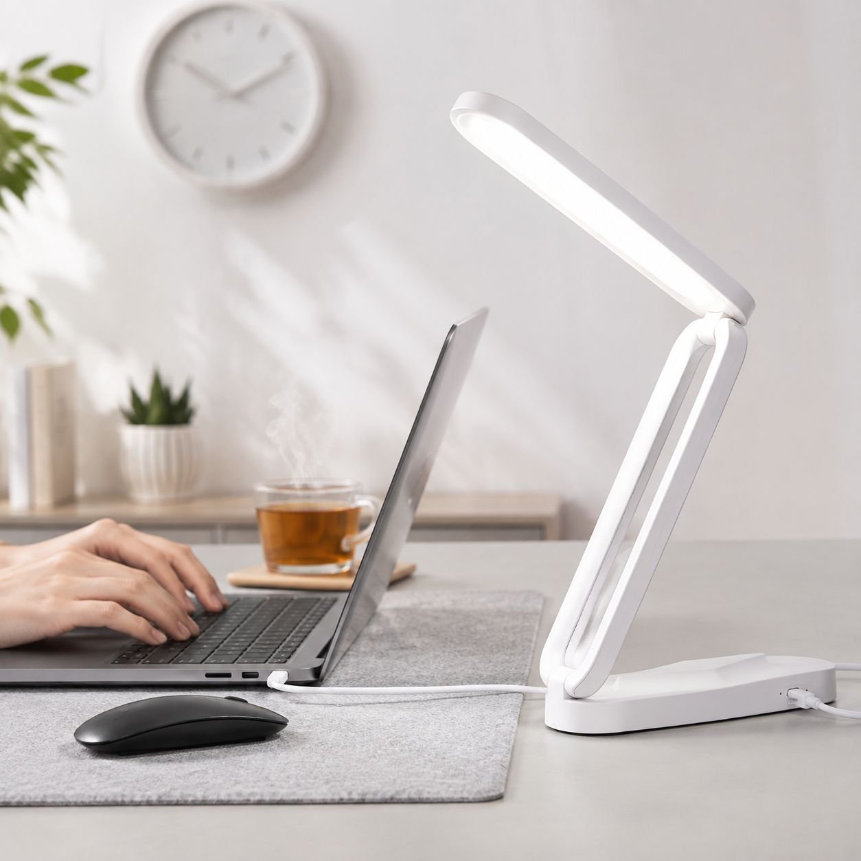 Lámpara de escritorio LED para proteger la vista, recargable y enchufable, para estudiantes
