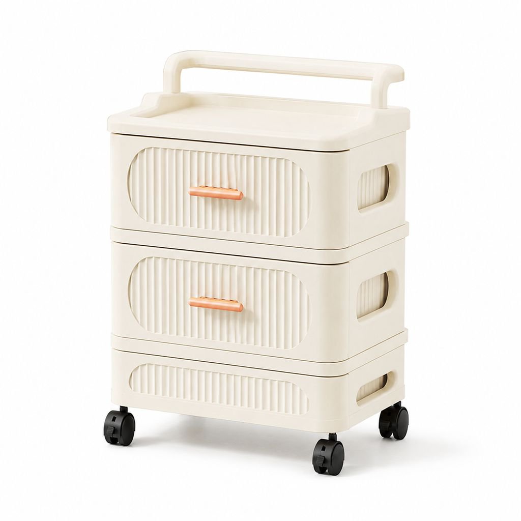 Petit chariot de stockage à tiroirs mobile