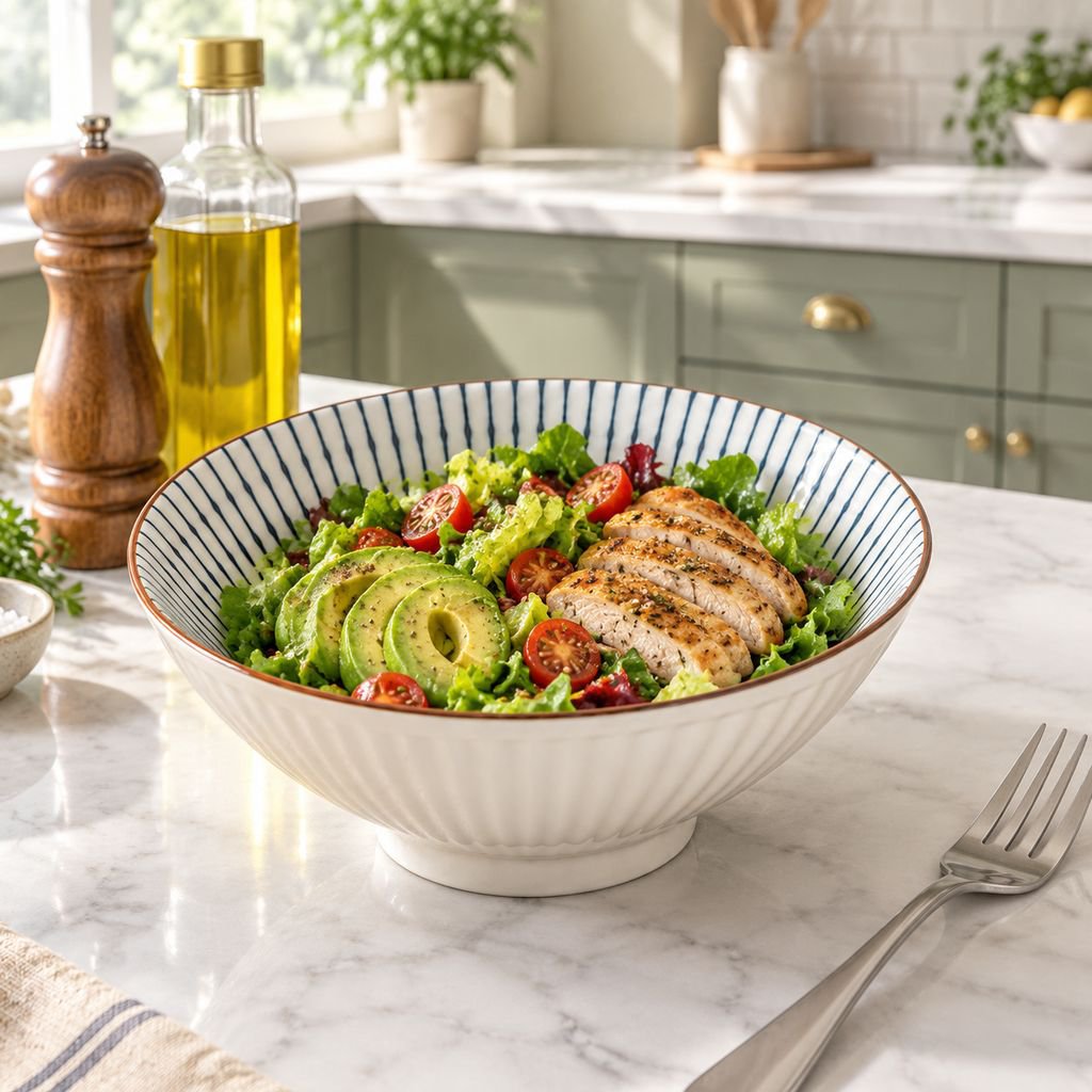 8 Inch Household Ceramic Rice Bowl