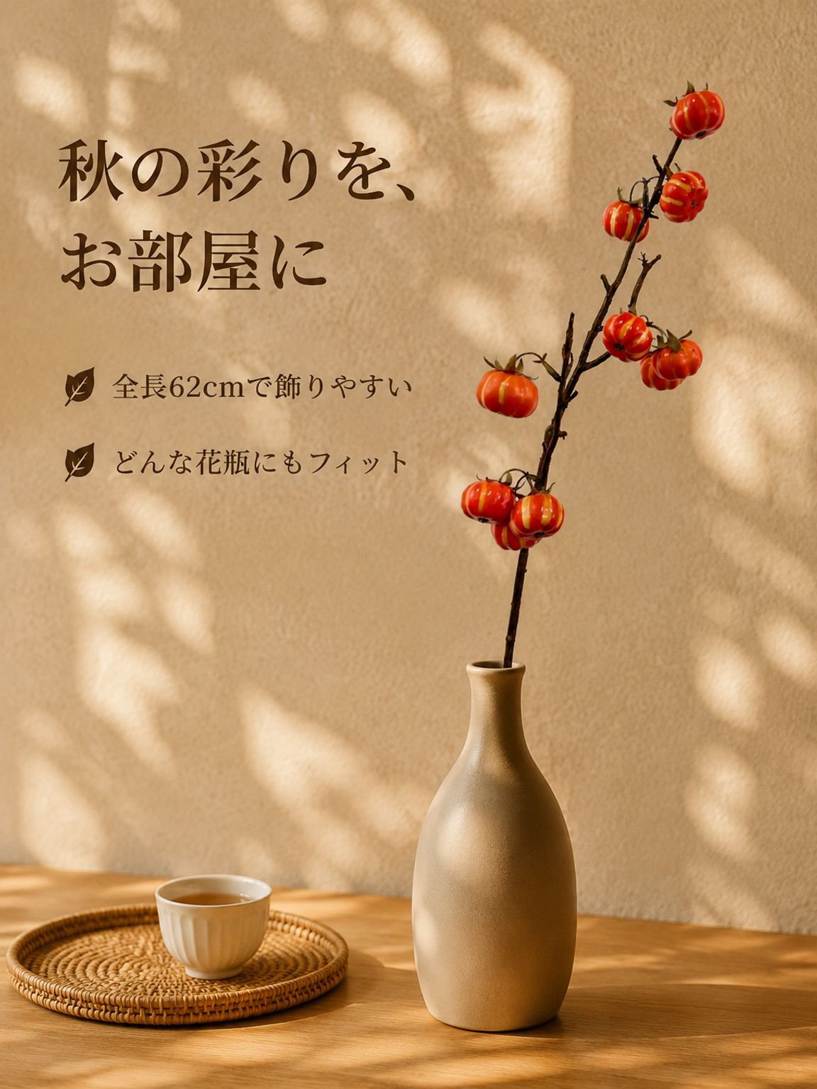 フェイクフルーツとカボチャのクラフト