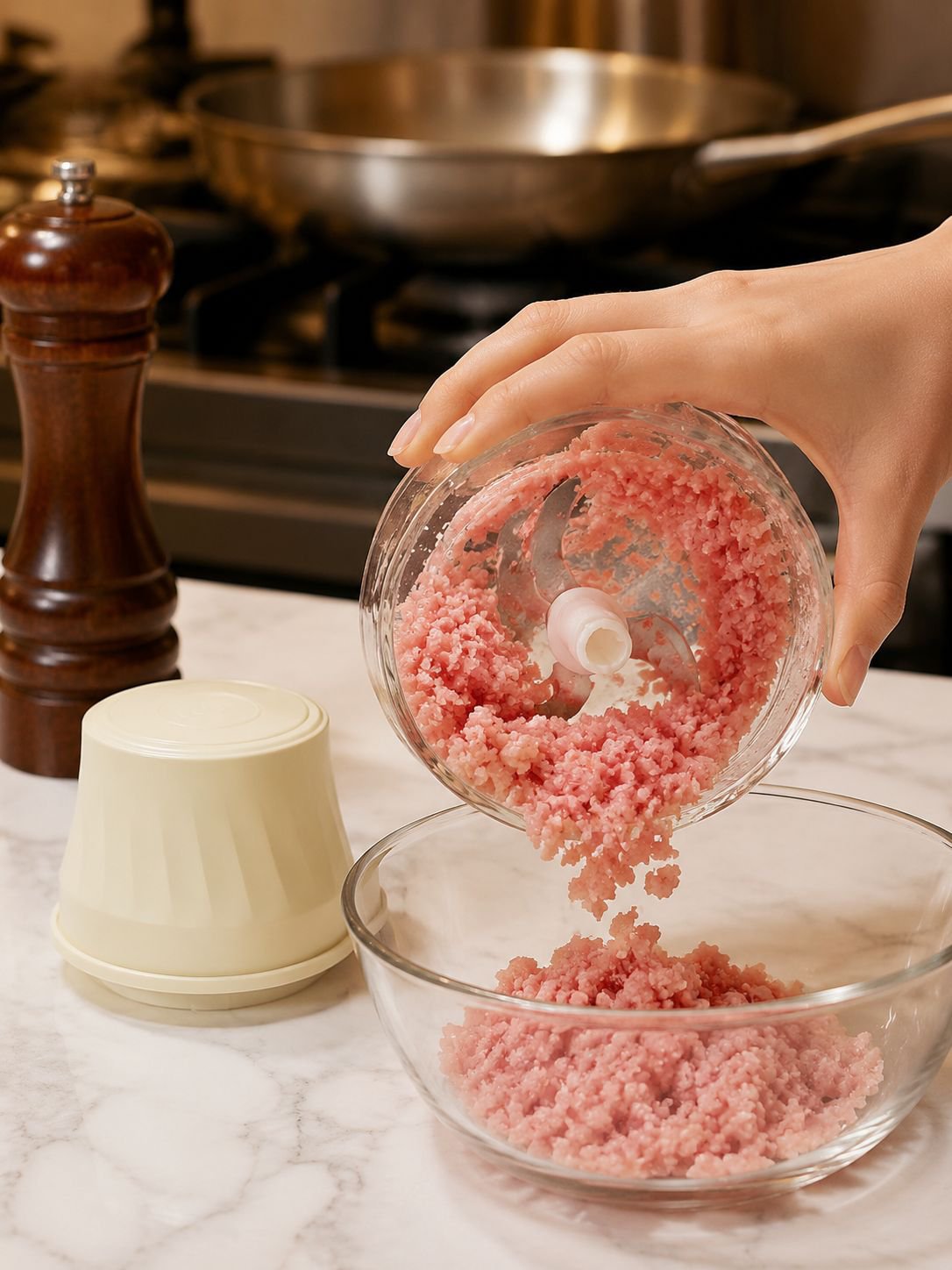 Utensilio de cocina eléctrico para picar carne y ajo
