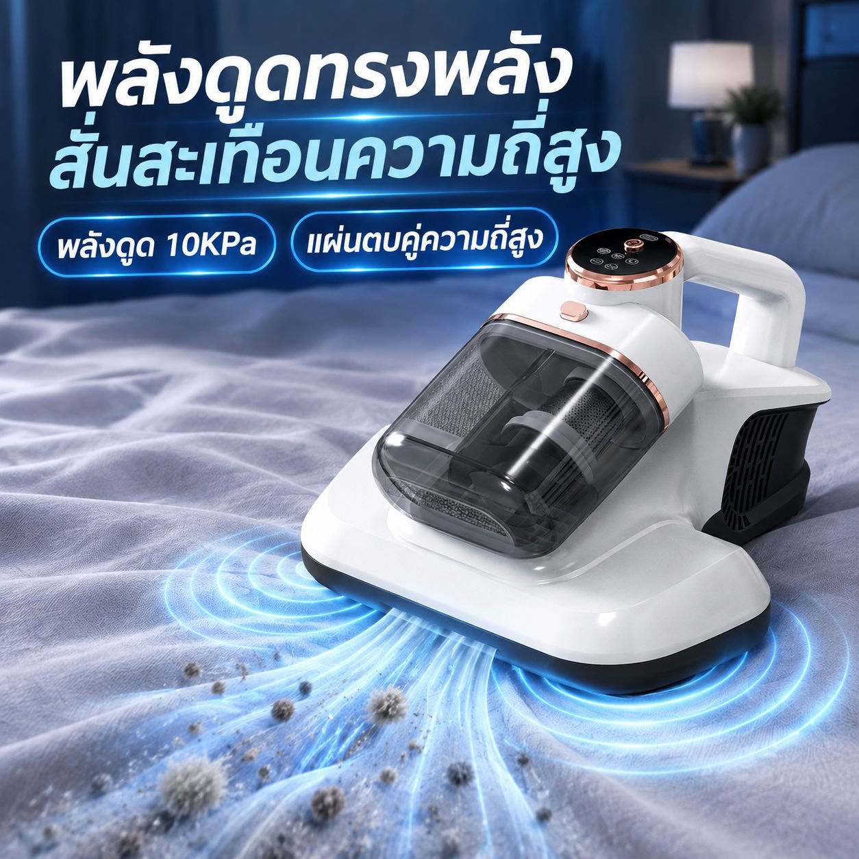 เครื่องดูดฝุ่นมือถือหัวคู่พลังแรง