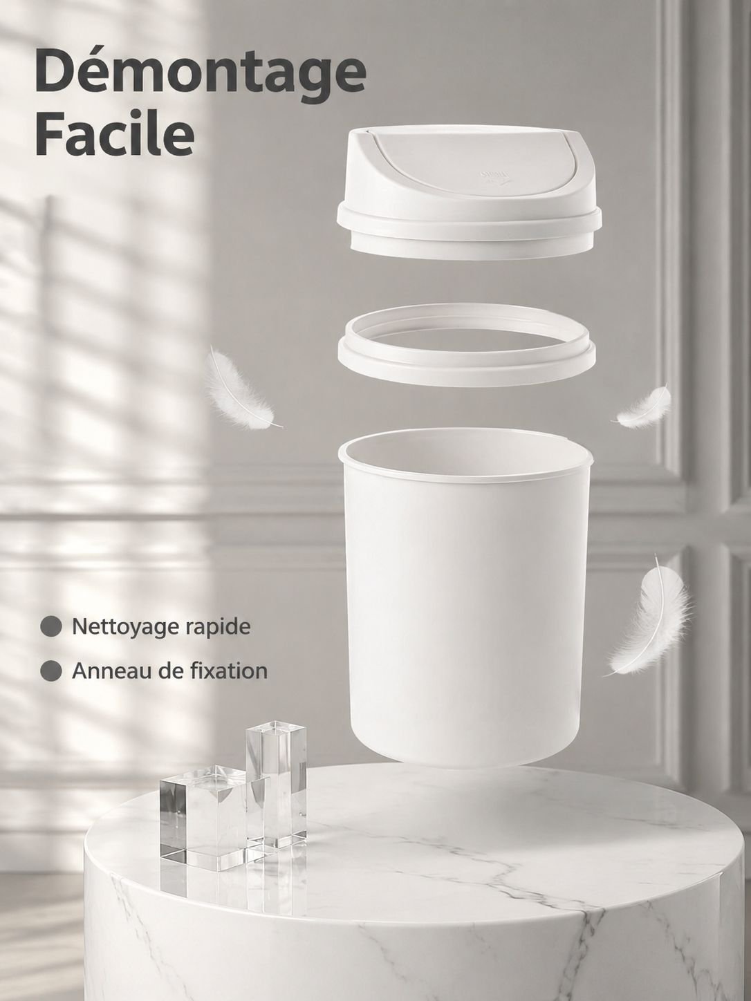 Cubo portátil de almacenamiento para tocador