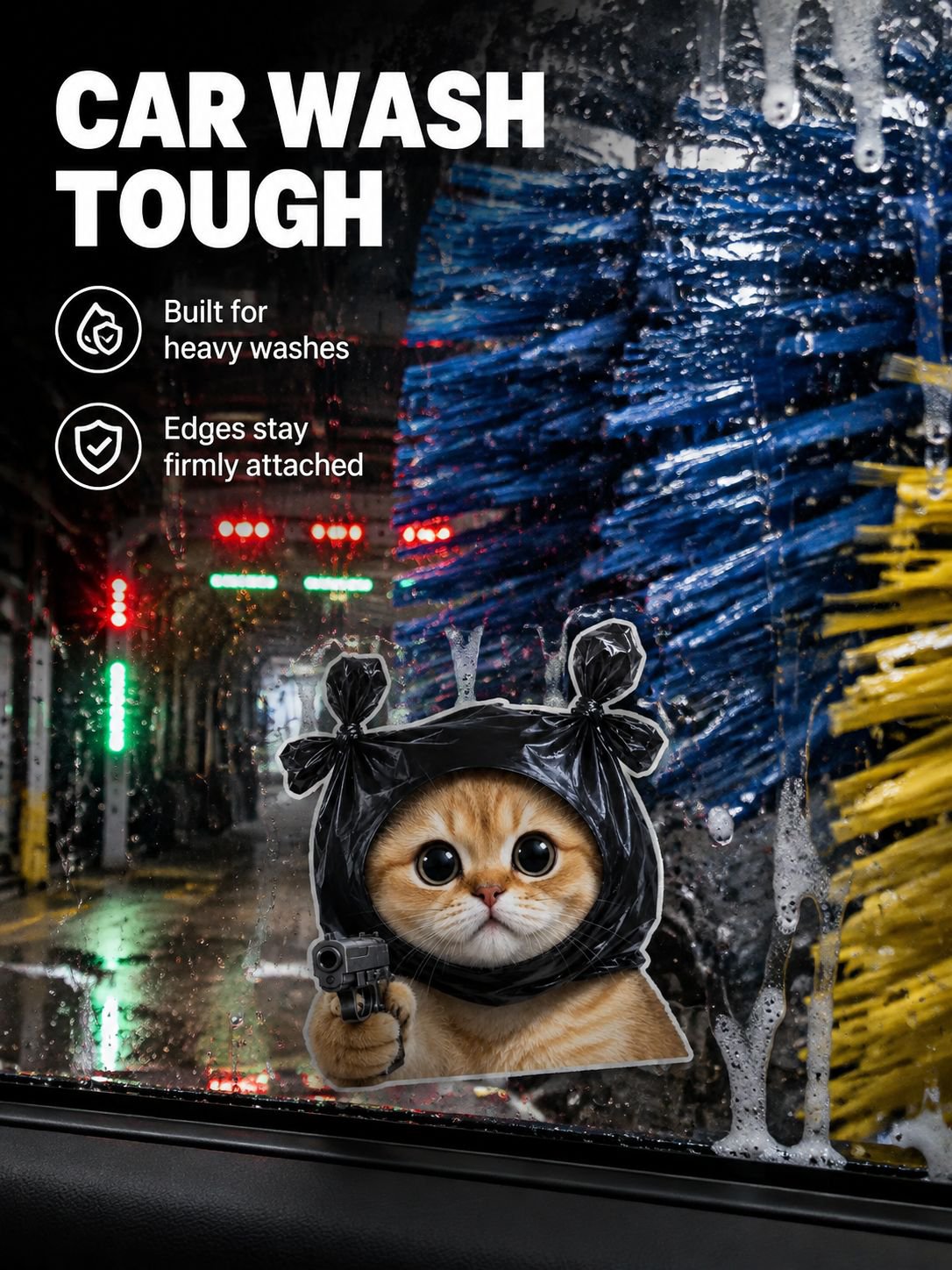 Gangster Cat and Dog stickers set for pet lovers