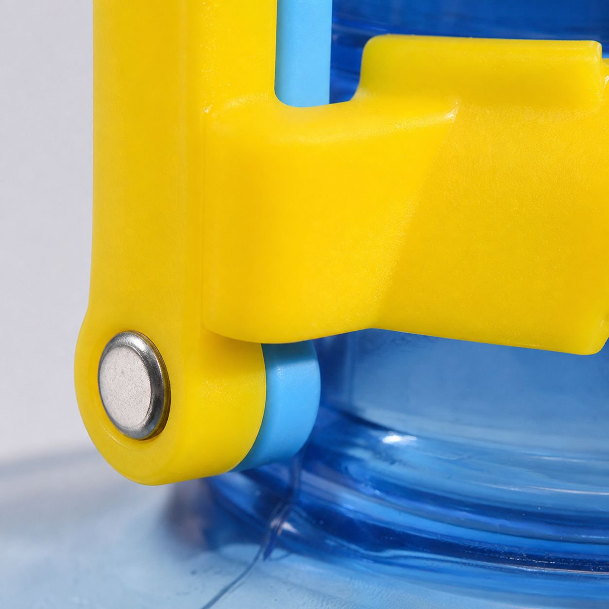 Close-up of durable water bottle handle design