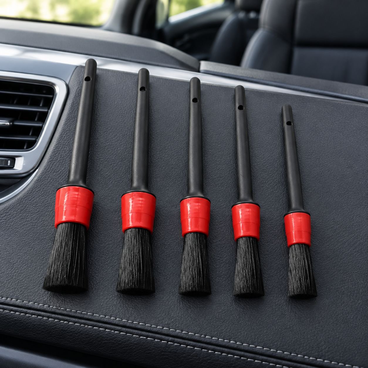 multi-purpose brushes for car interior detailing