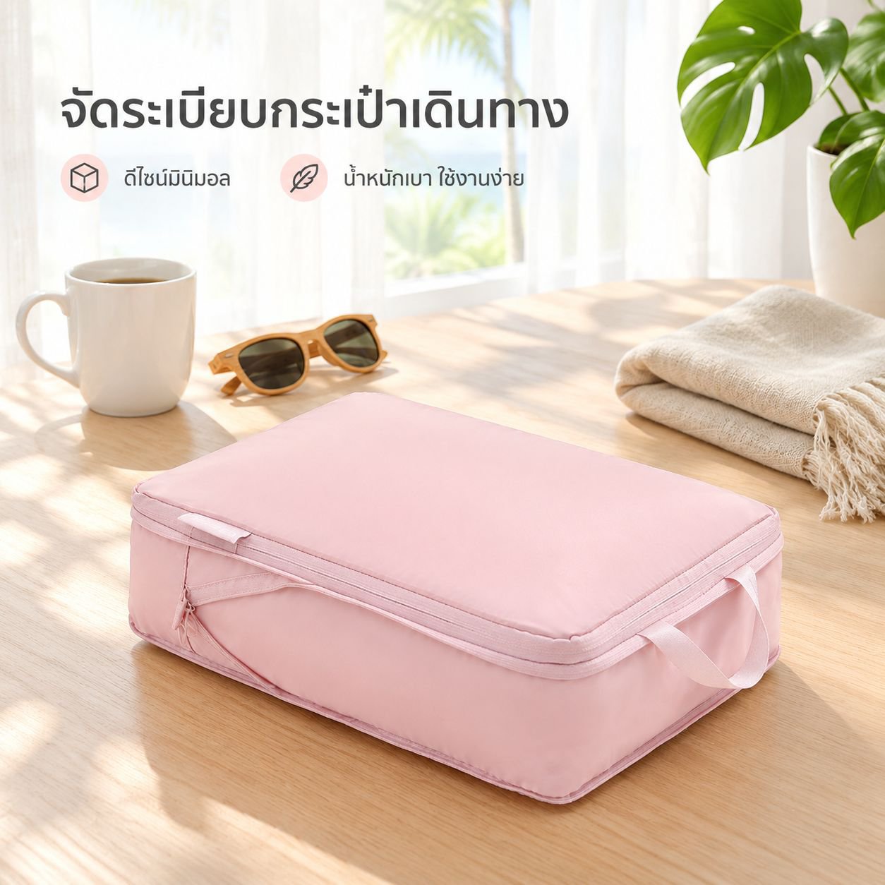 กระเป๋าเก็บเสื้อผ้าและชุดชั้นในสำหรับเดินทางแบบบีบอัดได้