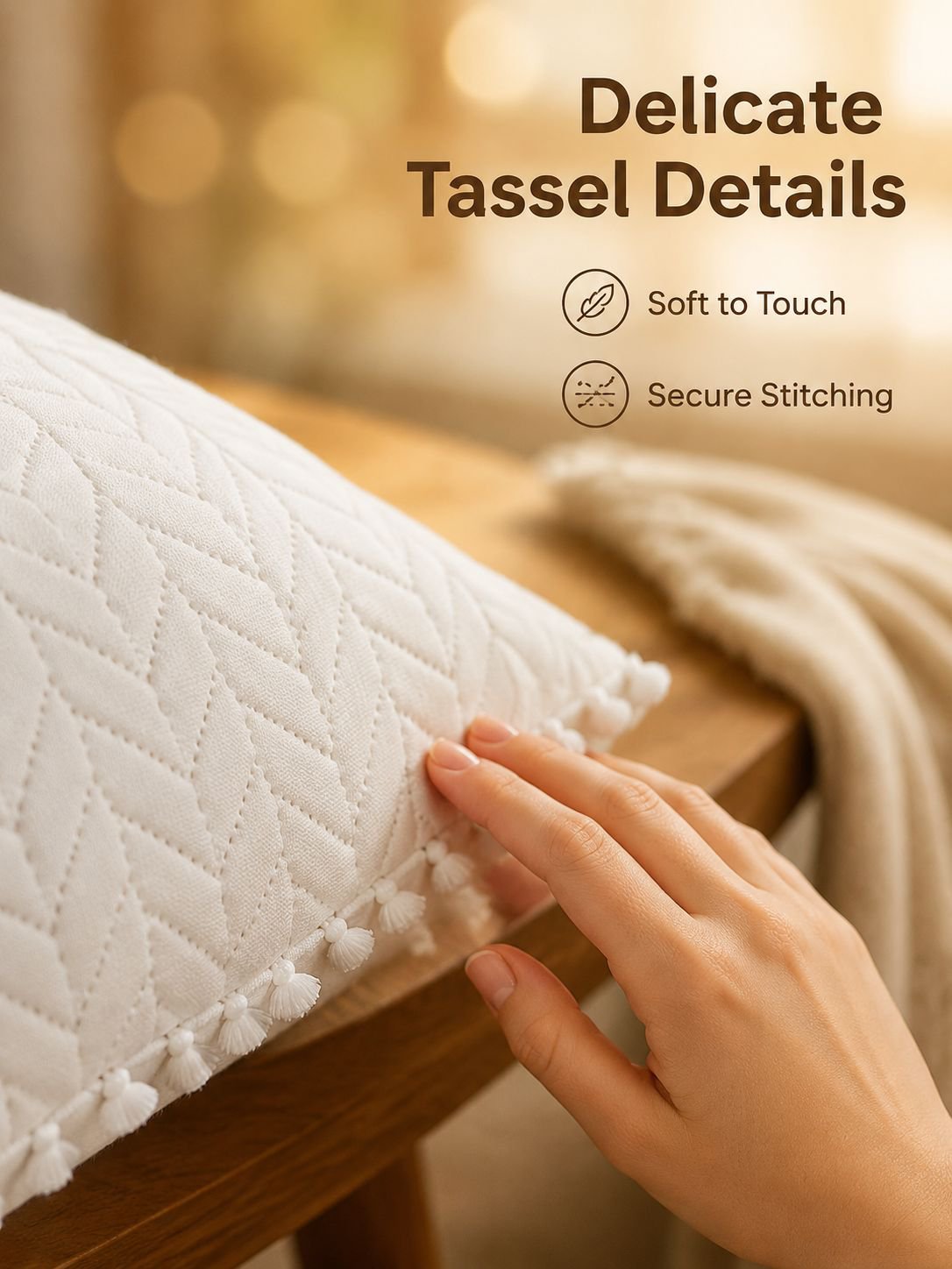 Nordic Style Geometric Tassel Cushion Cover