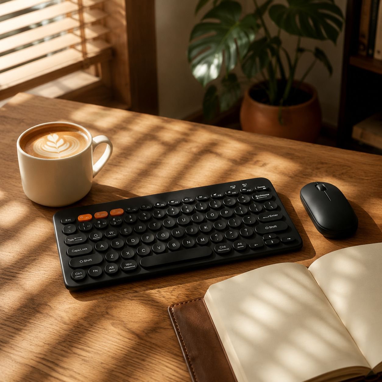 Portable Wireless Silent Keyboard and Mouse Set