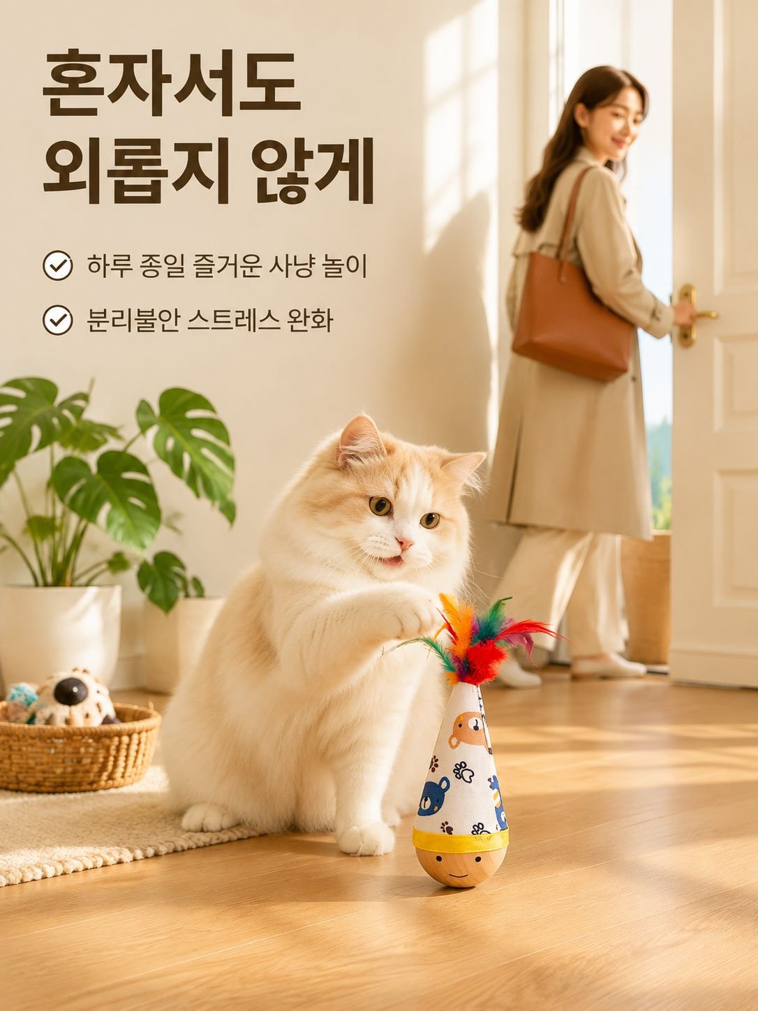 넘어지지 않는 고양이 장난감 스트레스 해소 아이템