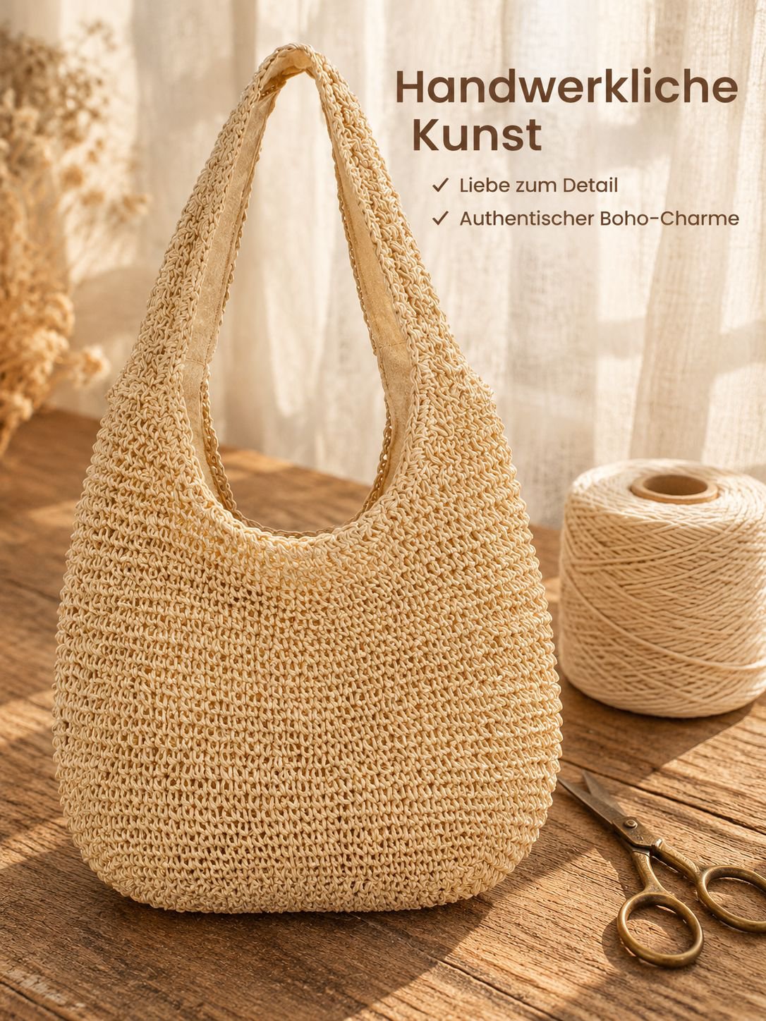 Boho Strandtasche aus Handarbeit