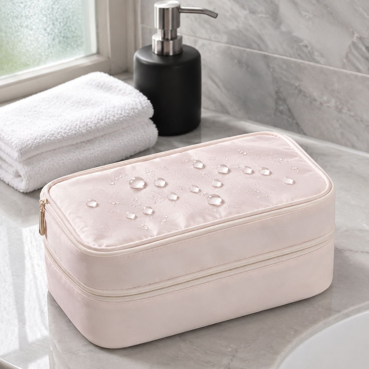 Close-up of compartments in the 4-in-1 drawer storage organizer