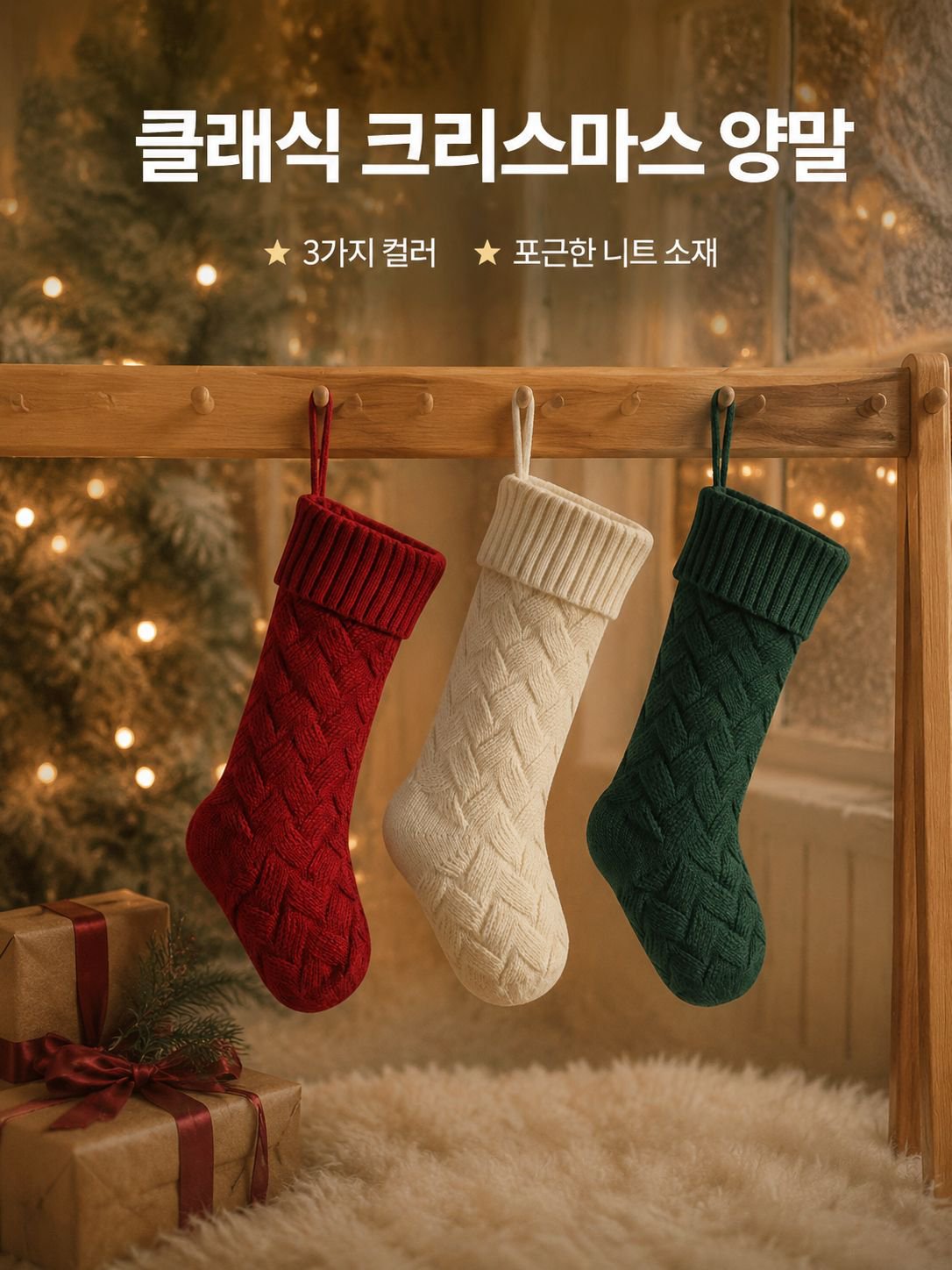 성탄절 양말 사탕 선물백 장식품