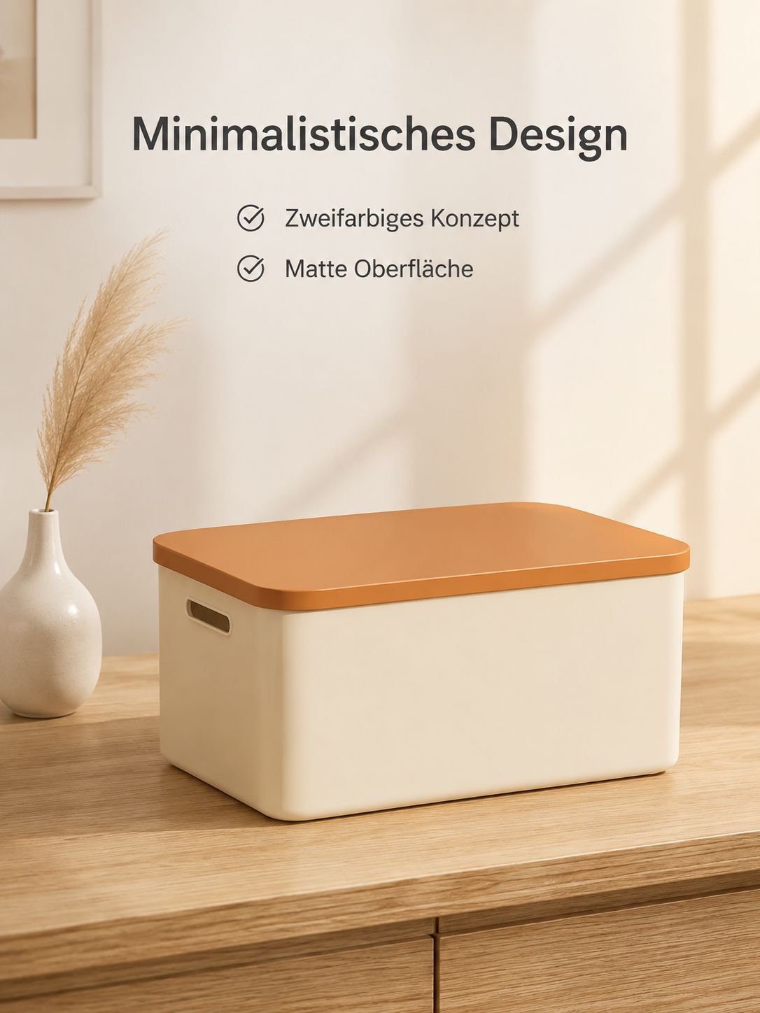 Multifunktionale Aufbewahrungsbox mit Deckel für den Haushalt, aus Kunststoff, für den Schreibtisch