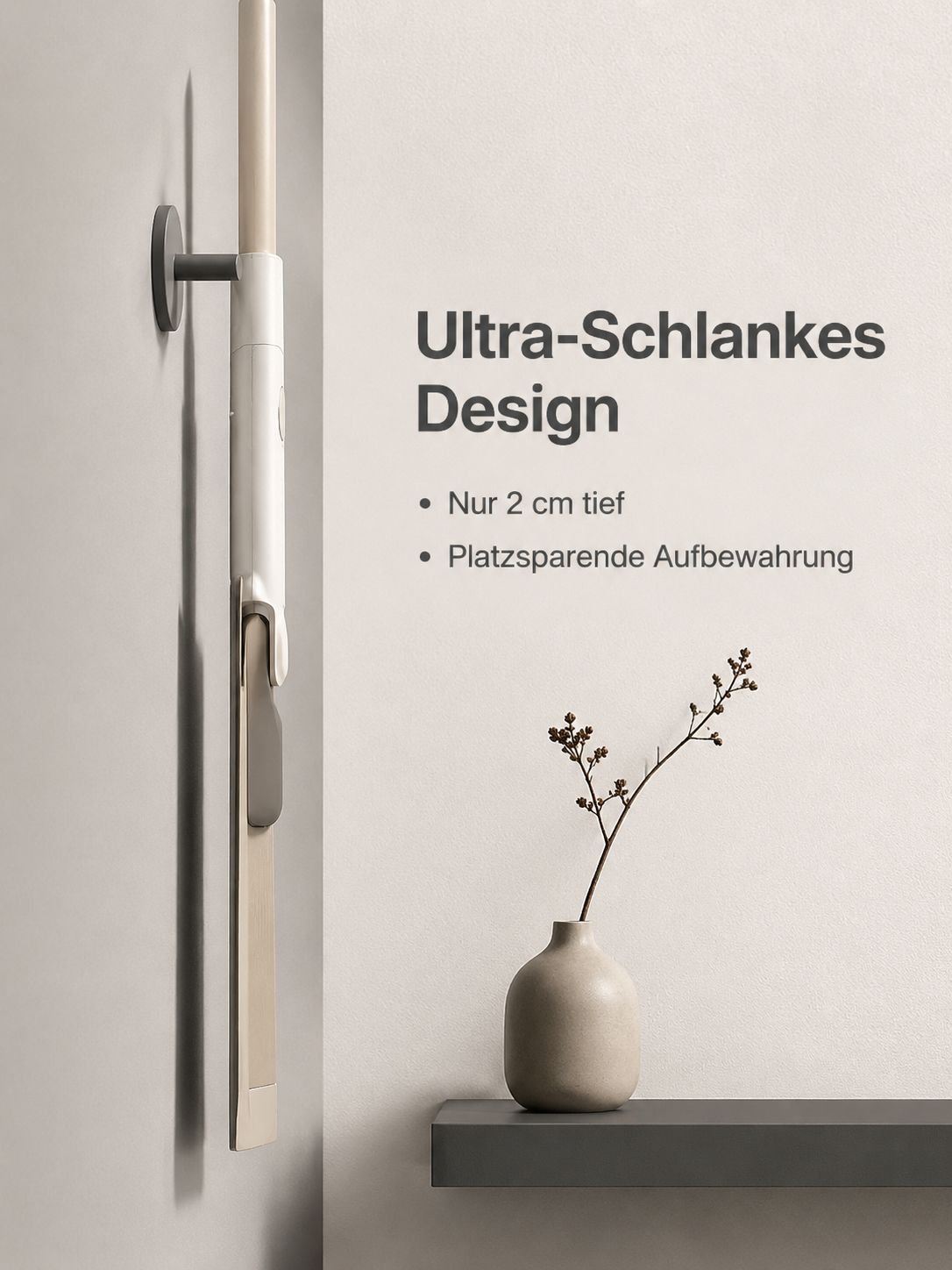 Vielseitig einsetzbarer Wischer für verschiedene Badezimmeroberflächen