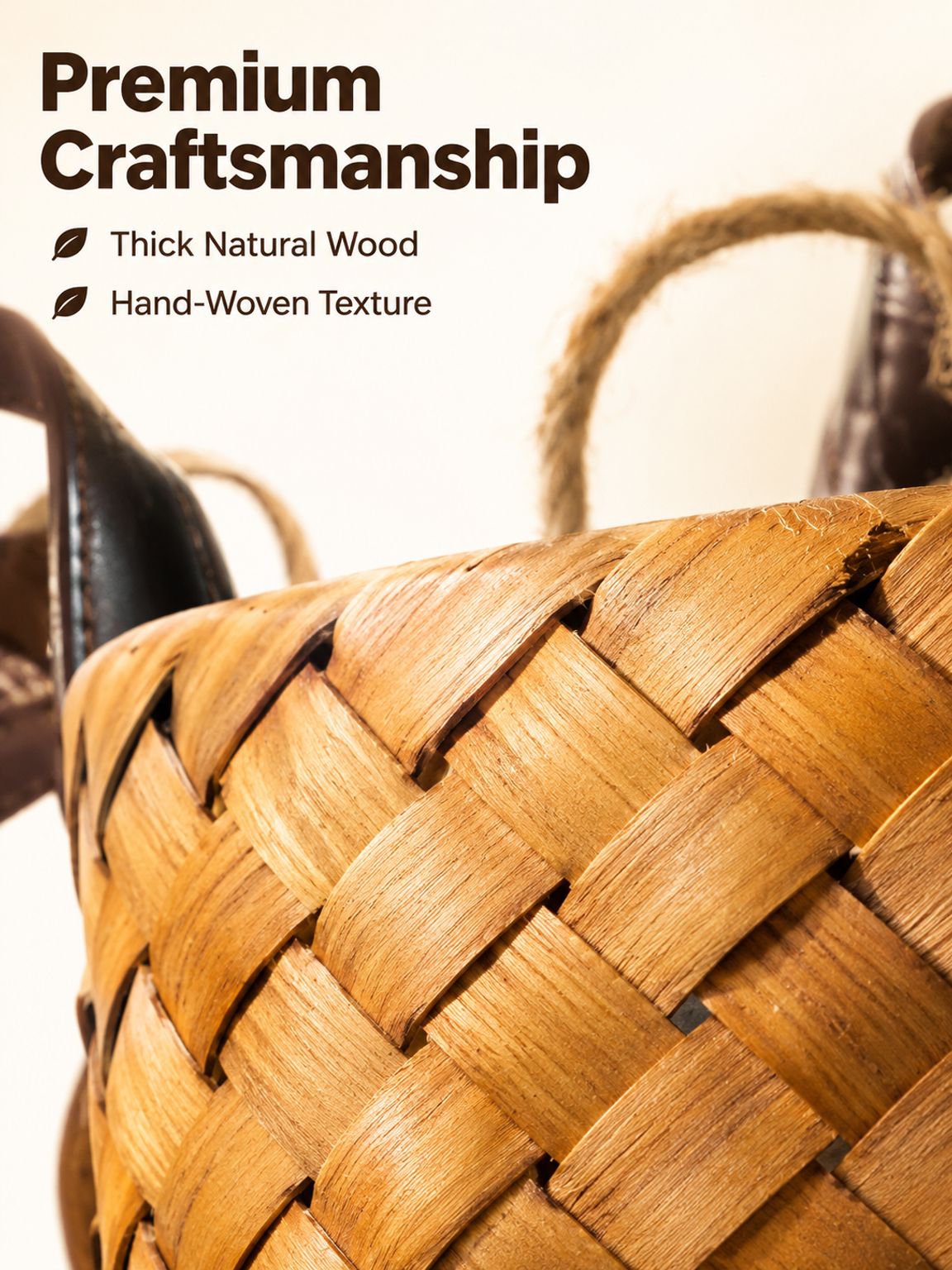 Hand-woven storage basket