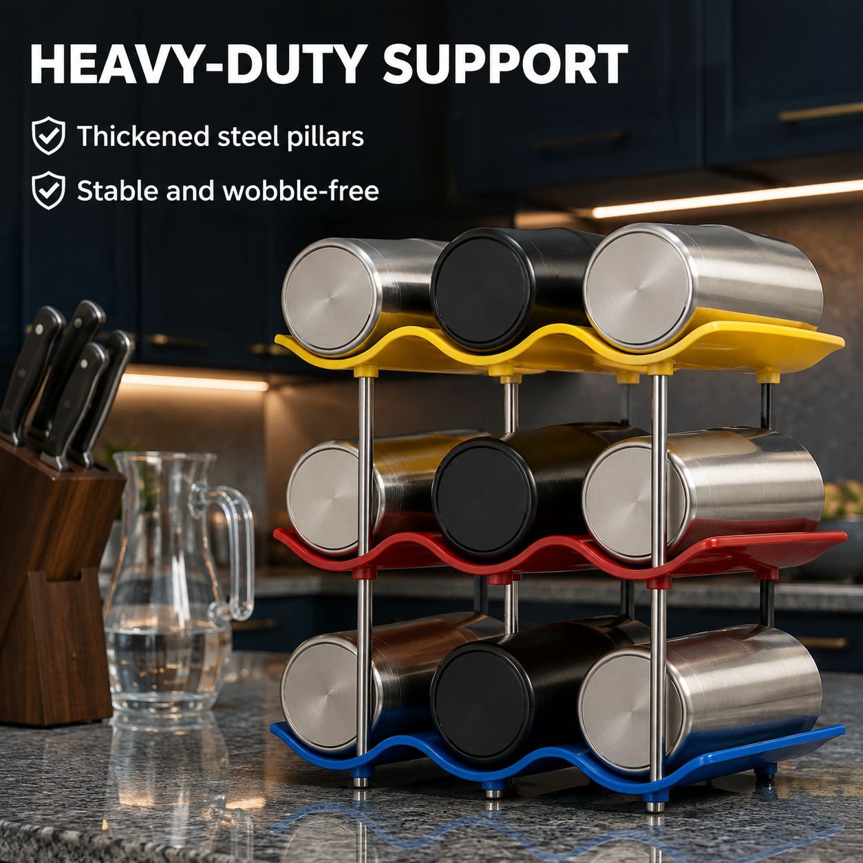 Wave-shaped Cup Storage Rack