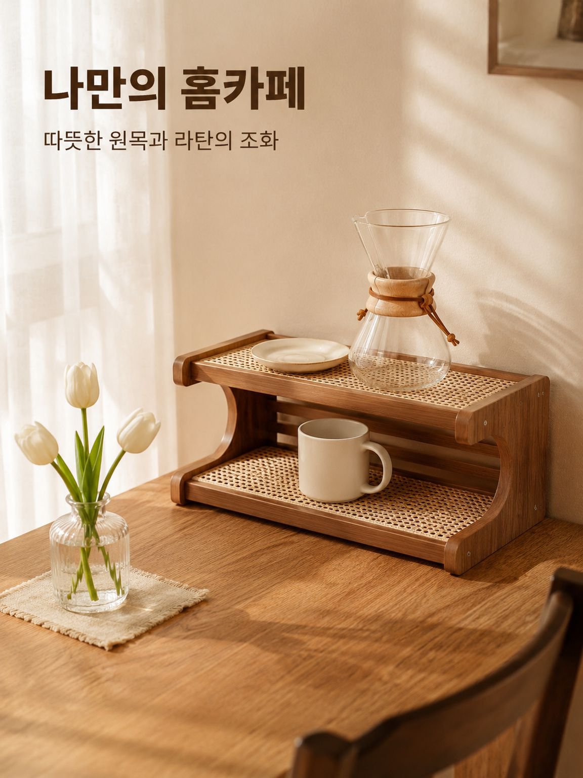 다기능 식탁 컵 홀더 찻잔 수납 선반