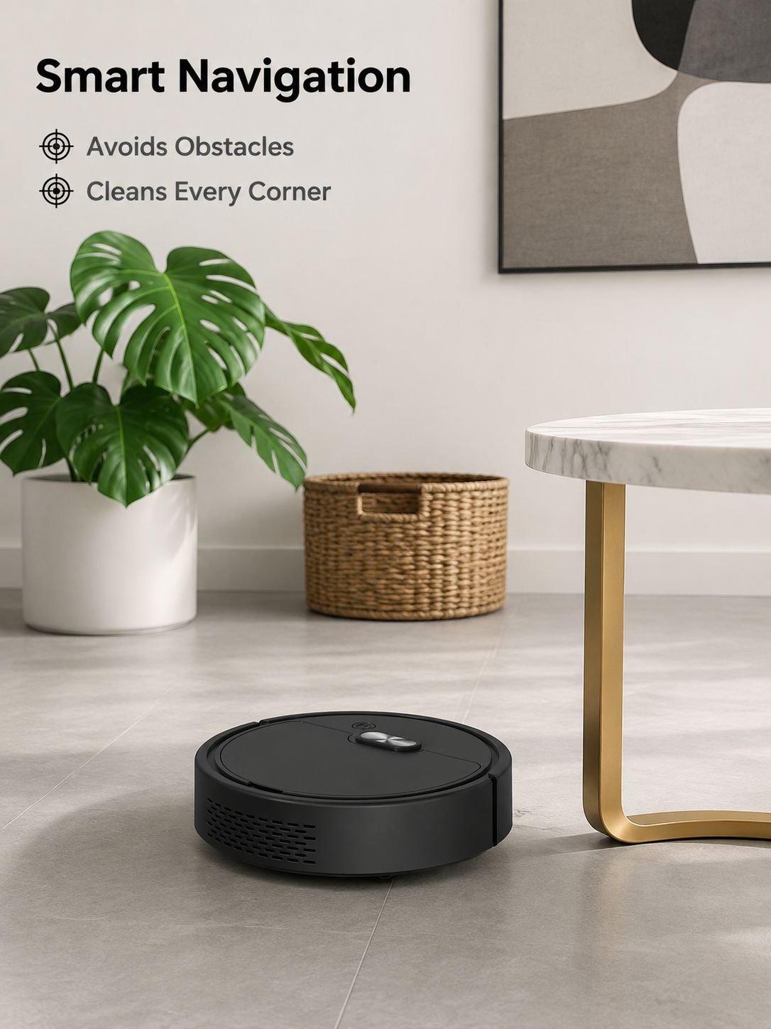 Smart home vacuum and mop robot