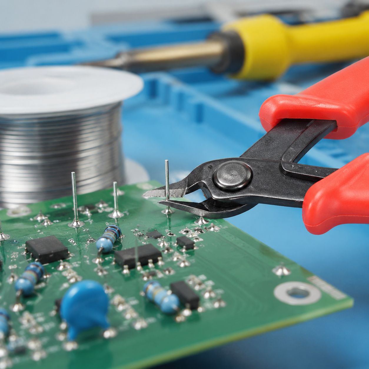 Side cutting cable wire cutters for electronics and crafts