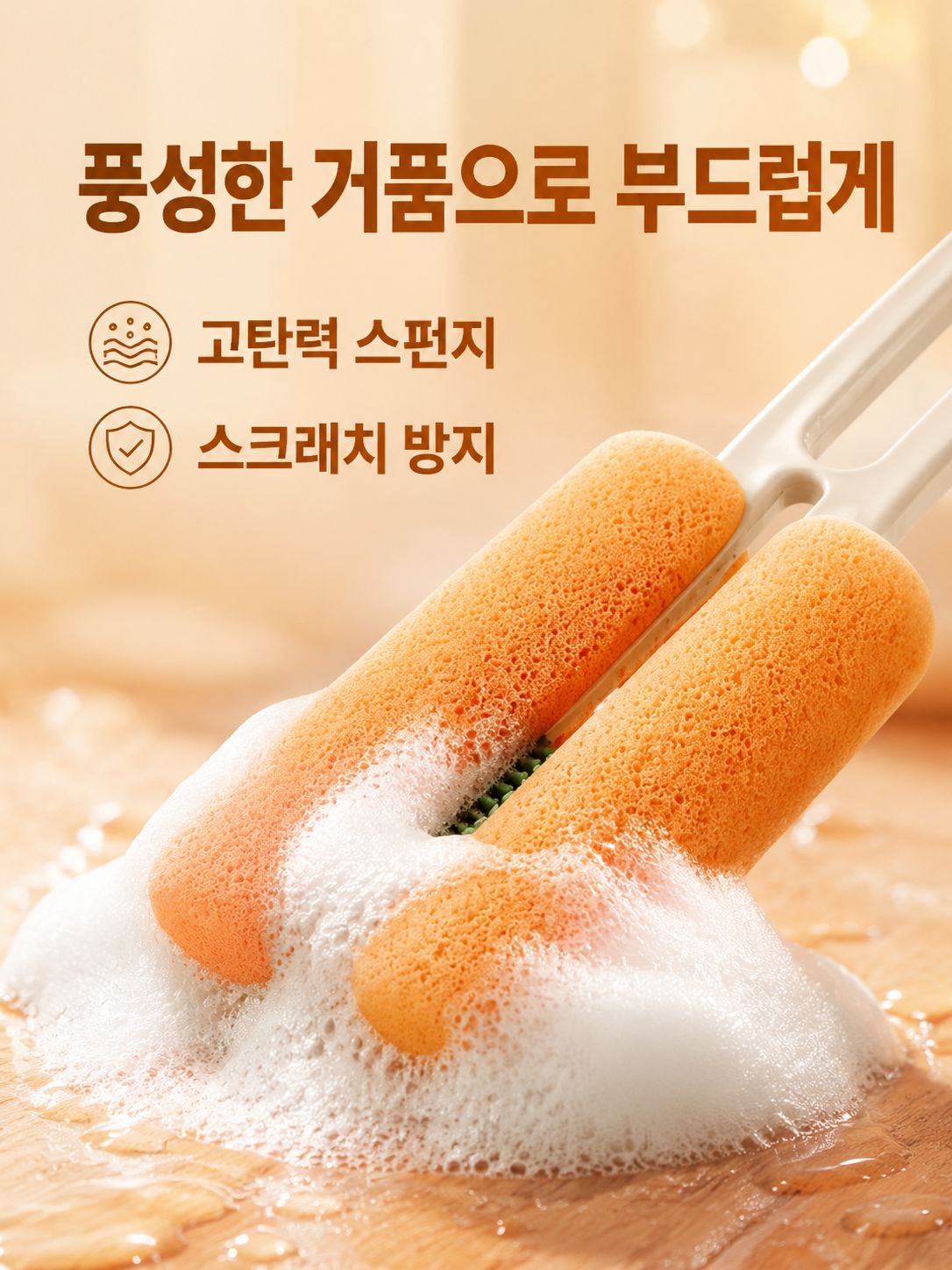 다기능 양면 긴 손잡이 컵 브러쉬