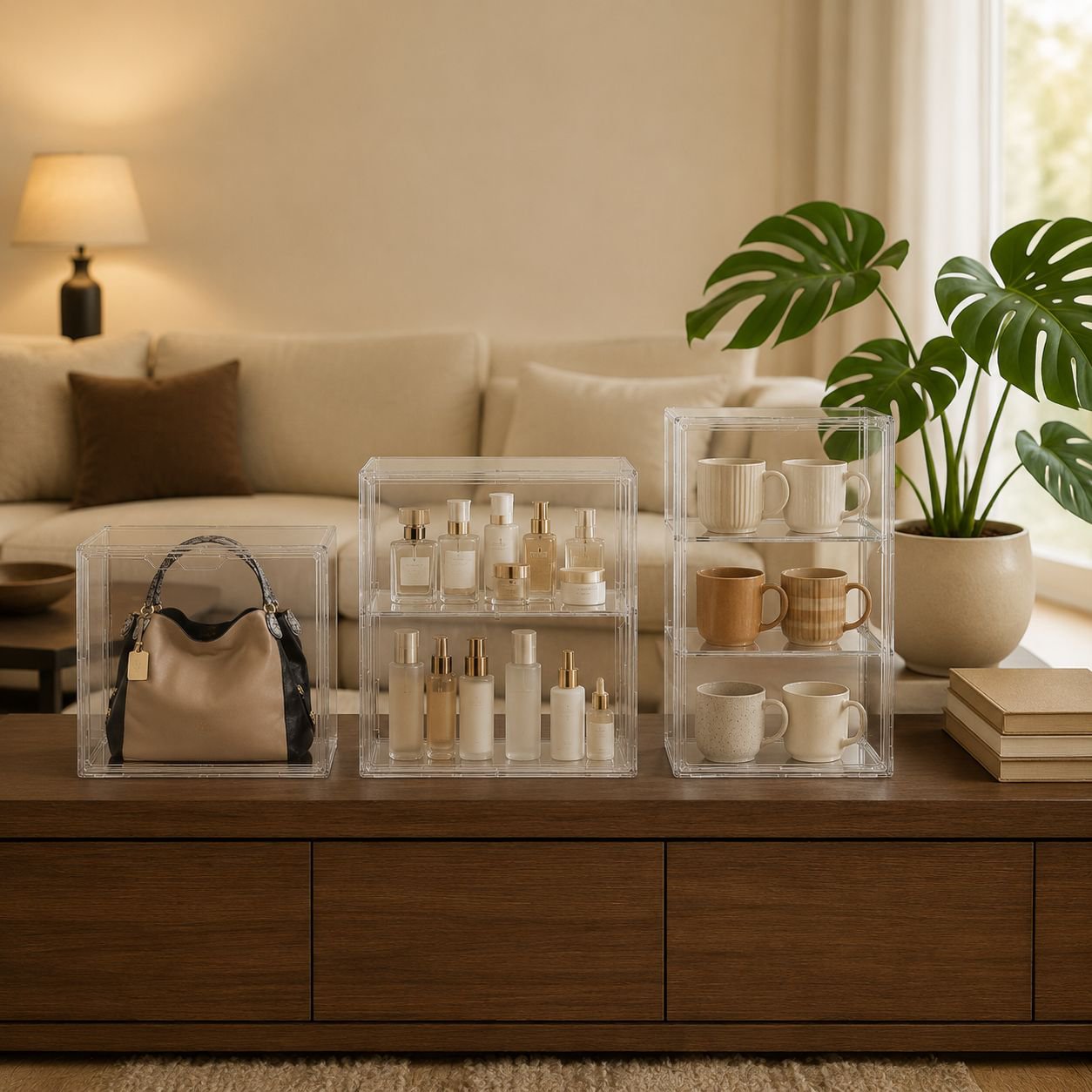 Household water cup rack with layered storage