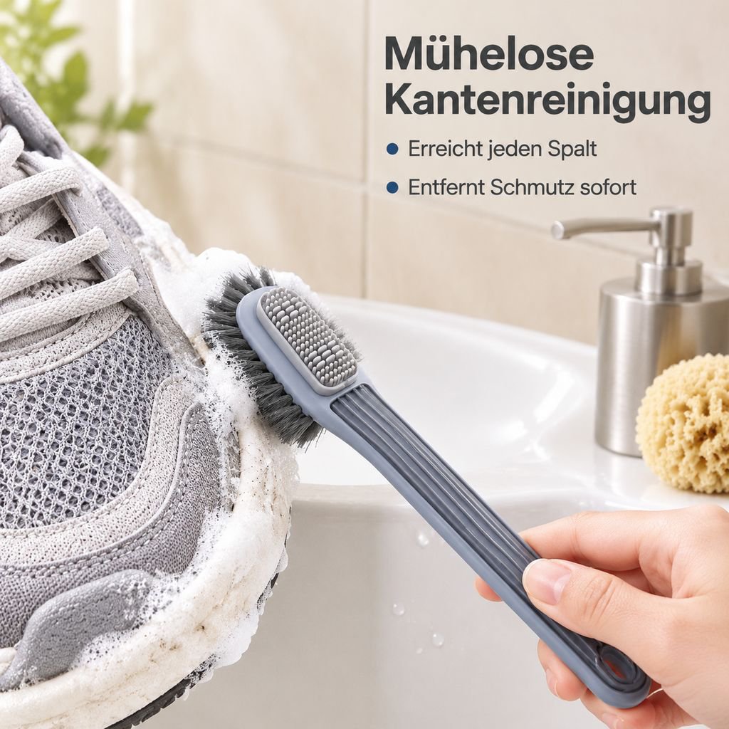 Mehrseitige Schuhreinigungsbürste mit langem Griff