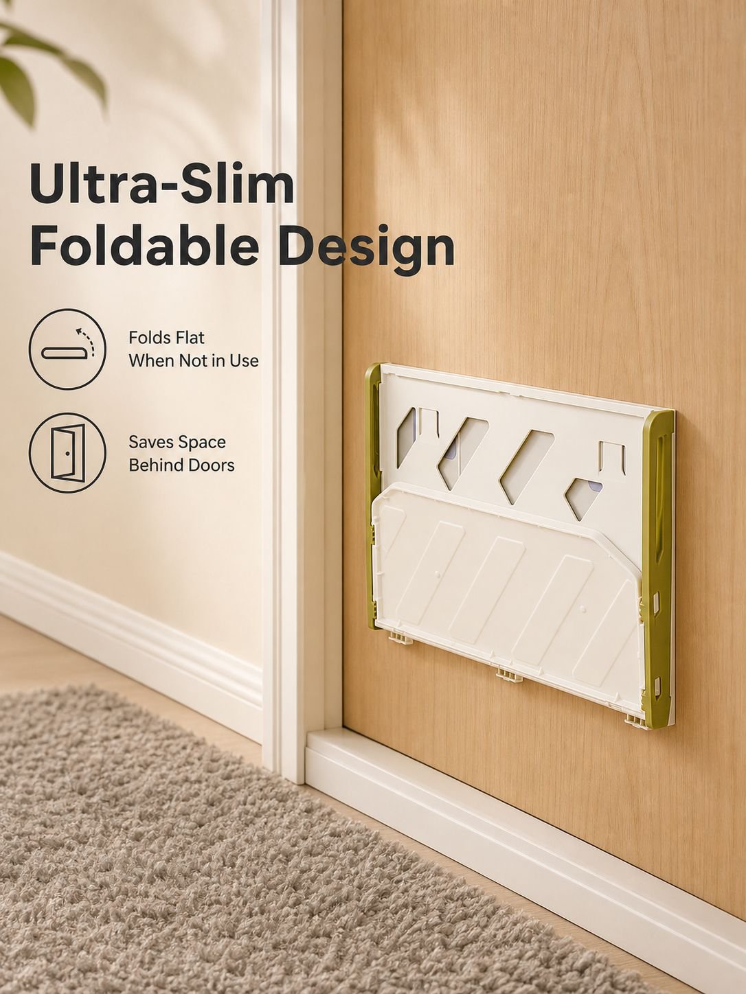 No-Drill Over-the-Door Bathroom Slipper Rack