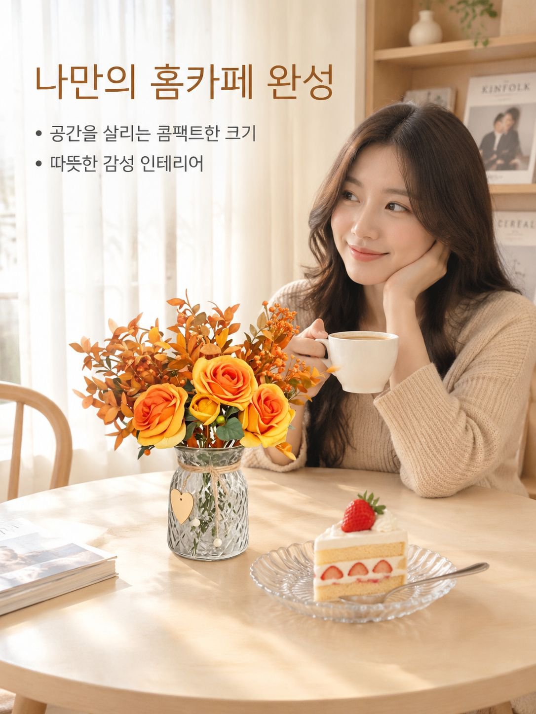 인조 장미 꽃 홈 데코