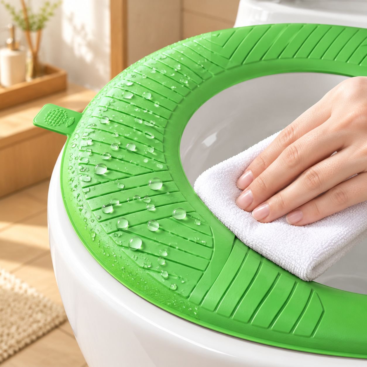夏用家庭用便座カバー、新型厚手防水便座クッション、オールシーズン使用可能