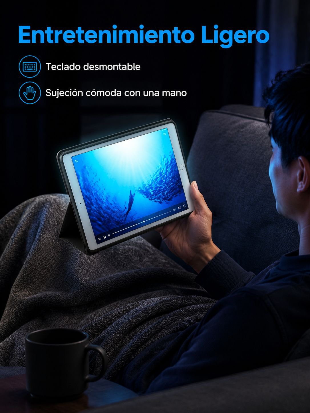 Teclado táctil Bluetooth compatible con varias tablets