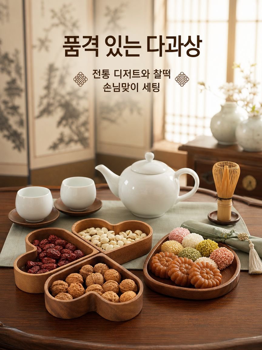 하트 모양의 원목 건과일 및 사탕 상자