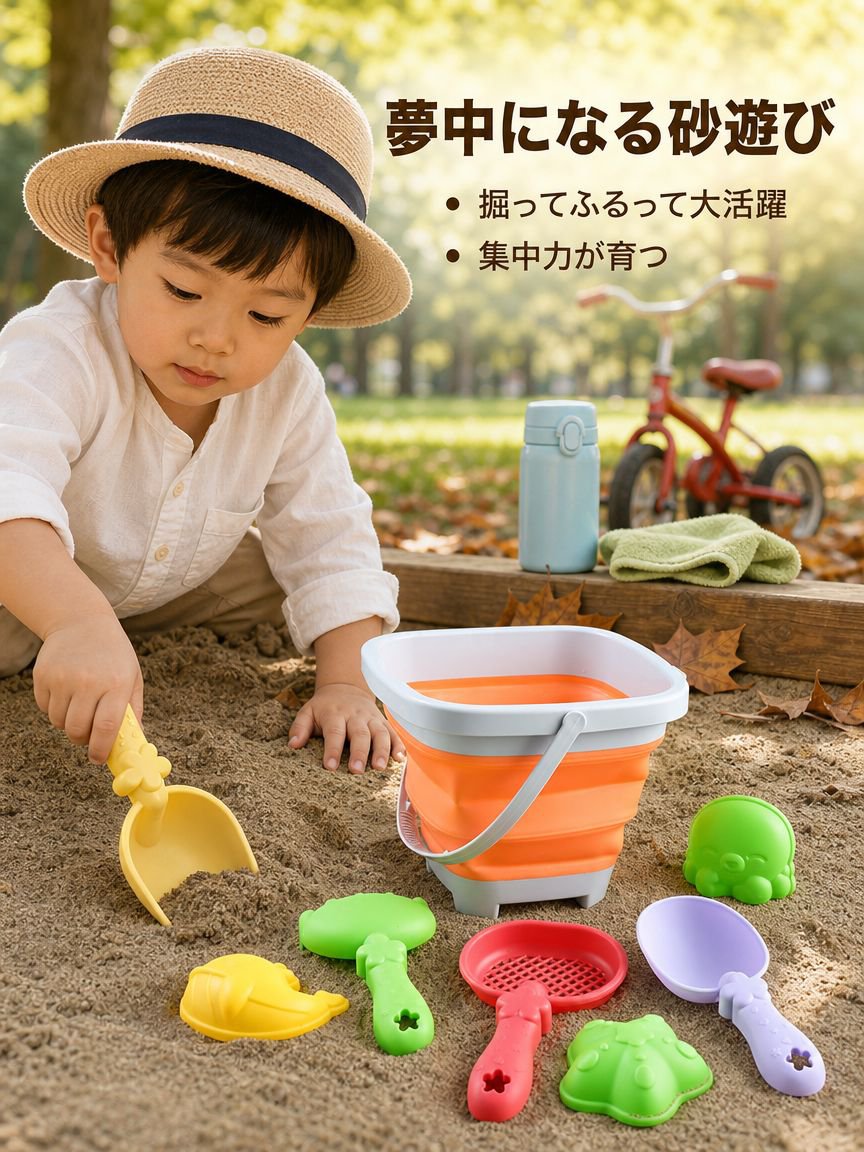 子供用ビーチ掘削車おもちゃセット