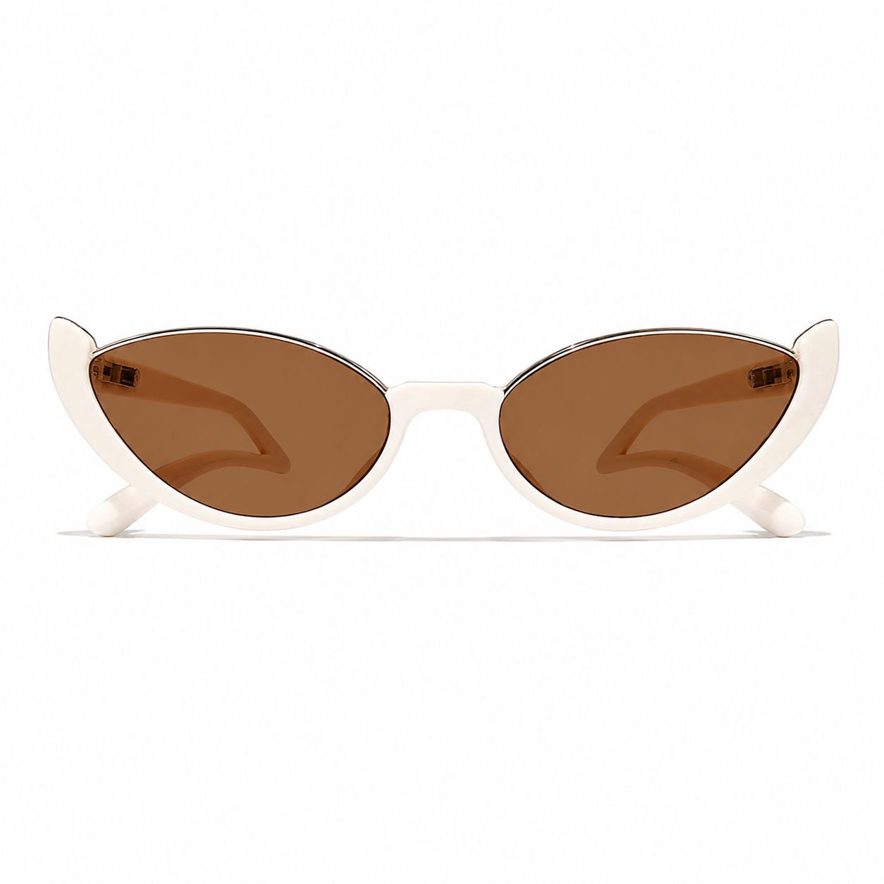 Gafas de sol cat eye de media montura para mujer, estilo retro de calle, moda europea y americana