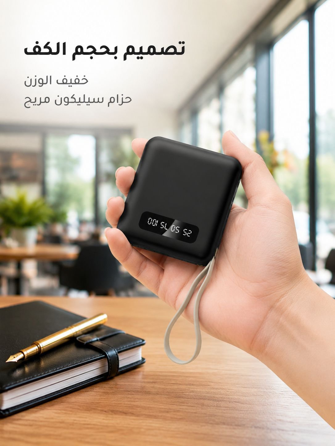 بنك الطاقة المحمول المزود بالكابلات بالطراز الجديد