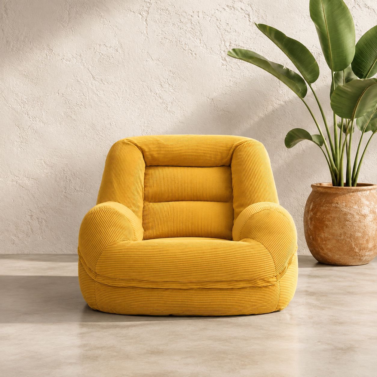 Stylish bean bag sofa for minimalist interiors