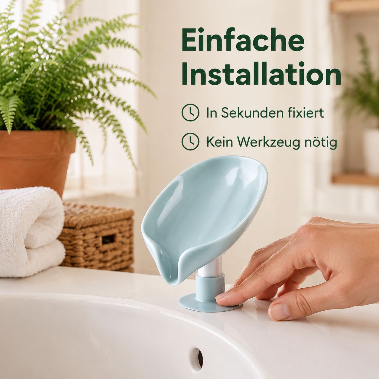 Haushalt Seifenablage mit Lotusblatt-Design