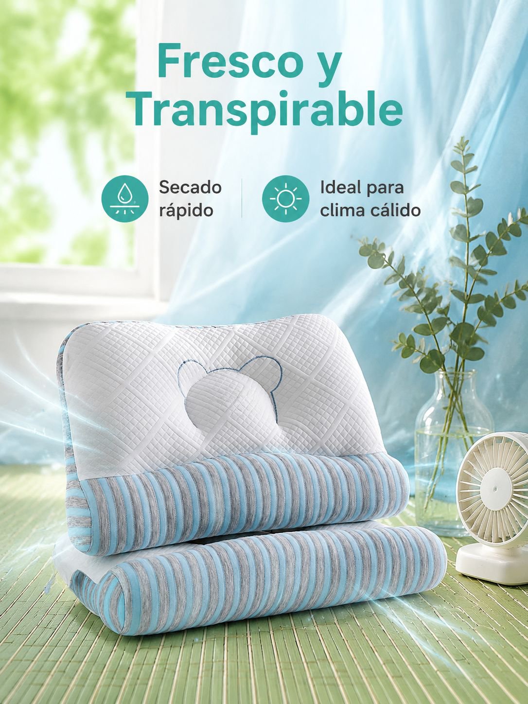 Almohada de plumas y terciopelo