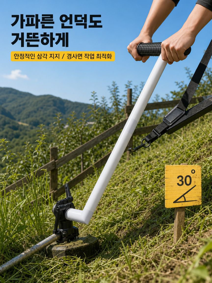 예초기 보조 손잡이 인체공학적 디자인