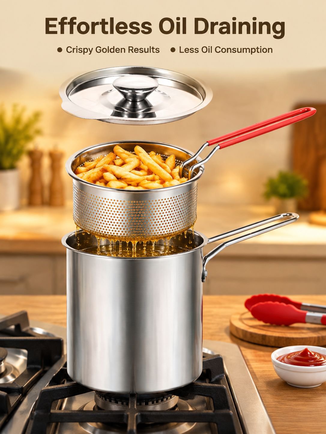 304 Stainless Steel Multi-Purpose Deep Fryer