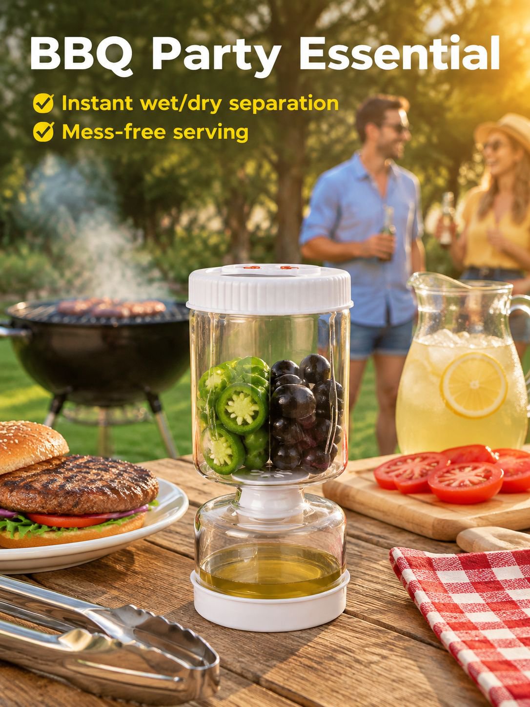 Food separation filter container