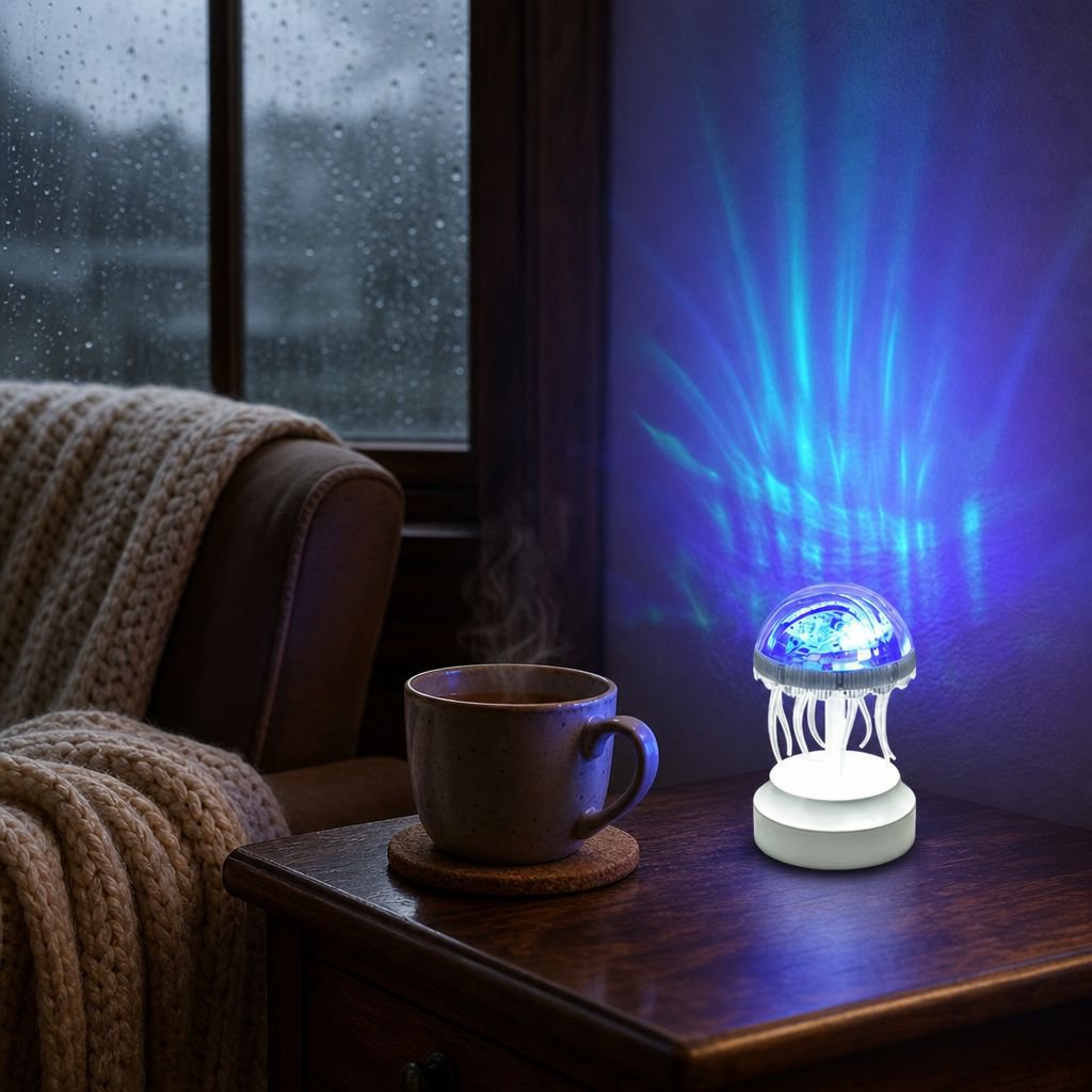 Creative Jellyfish Eye-Friendly Ambient Night Light with 16 Modes