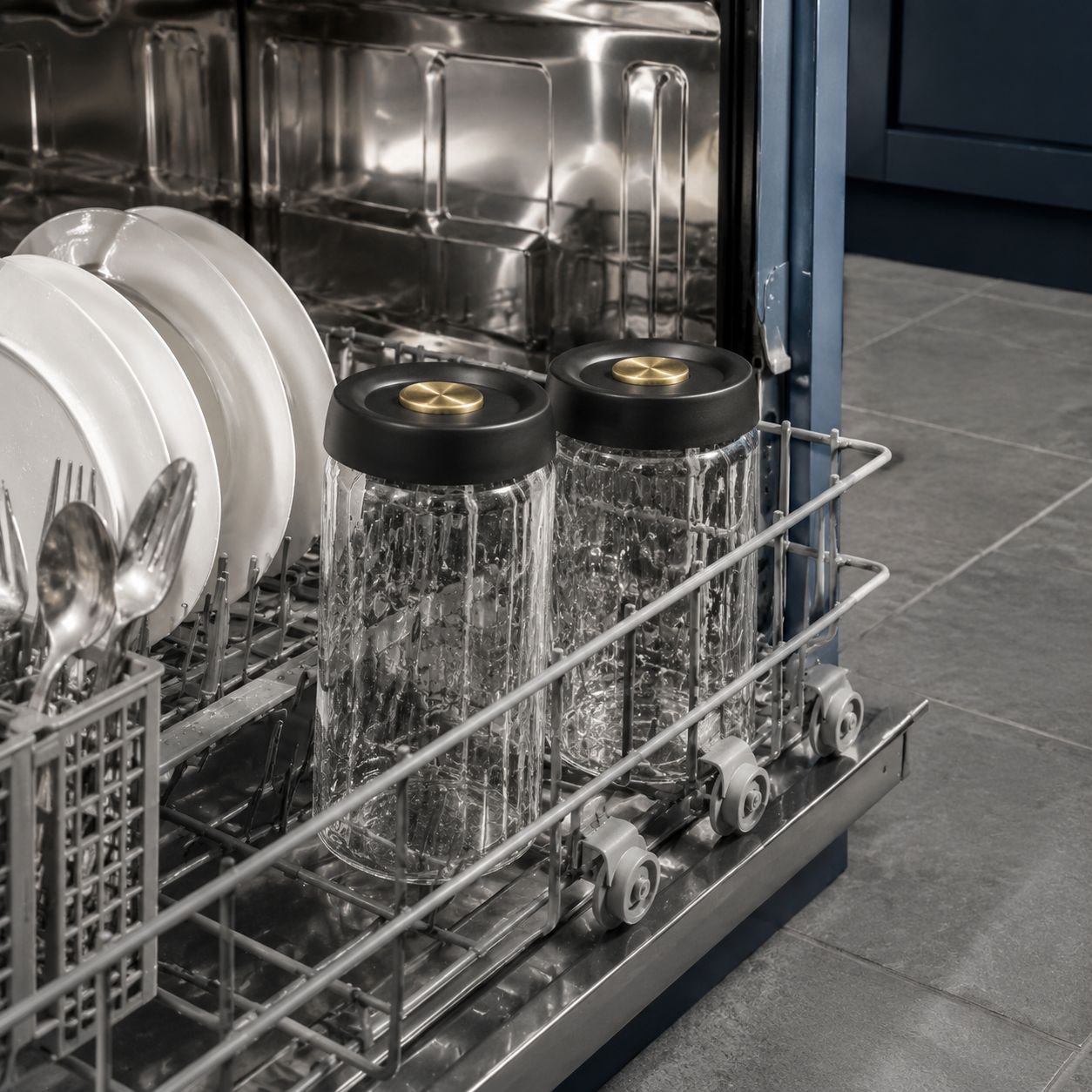 BPA-freier Glasbehälter mit luftdichtem Deckel