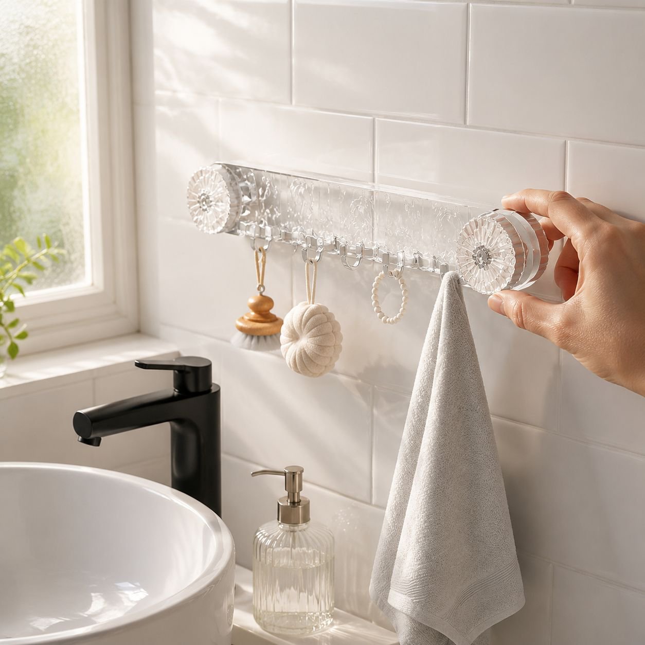 No-Drill Ripple Suction Cup Load-Bearing Hooks