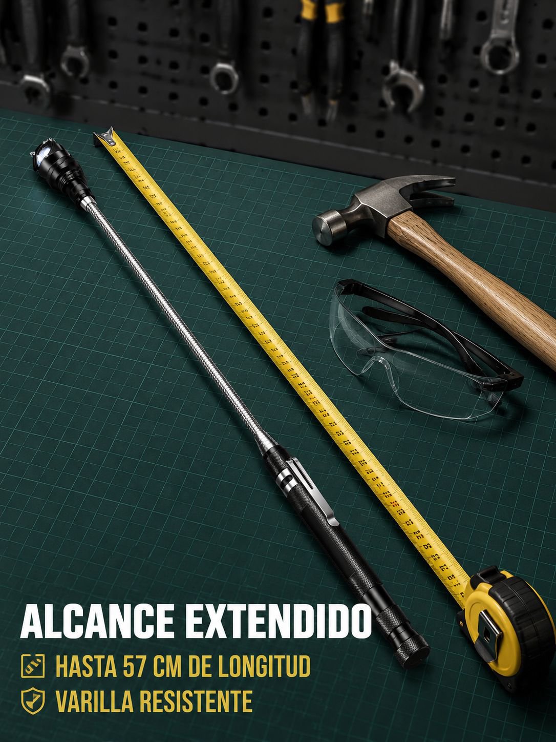 Barre LED magnétique extensible