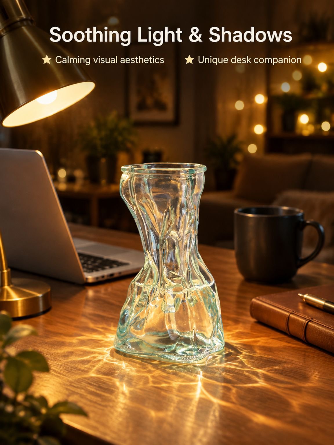 Decorative glass flower vase for indoor home decor