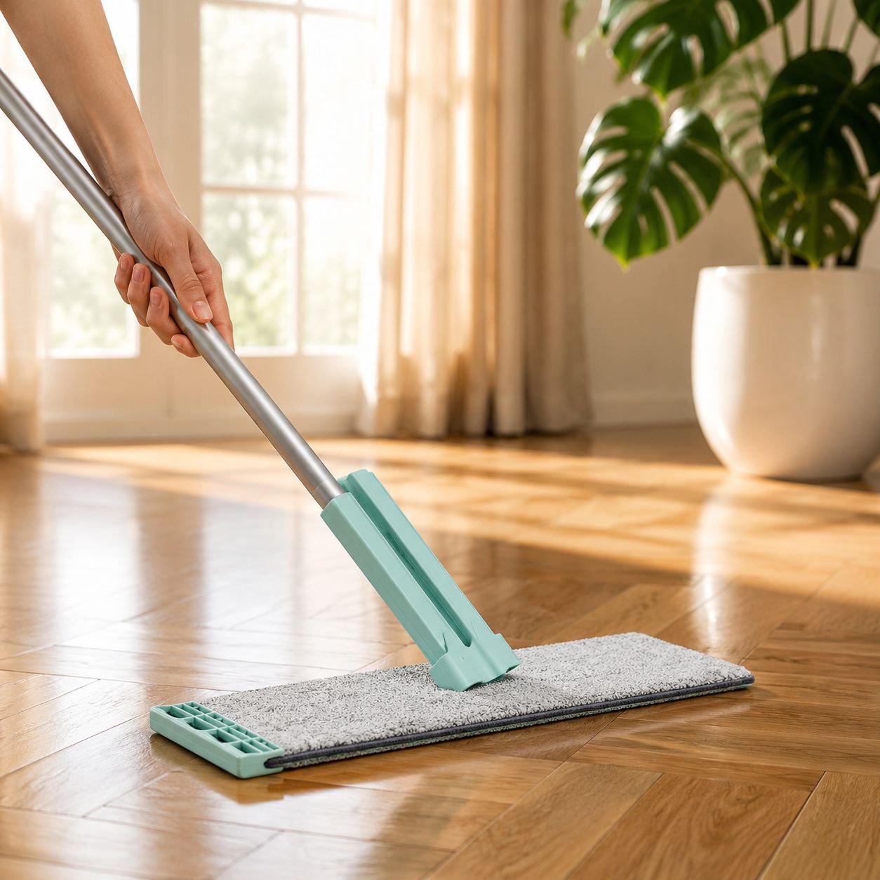 Serpillière microfibre résistante pour sol en bois